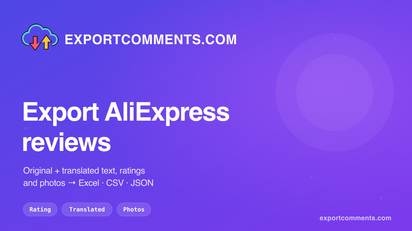 Export AliExpress reviews to Excel with ExportComments