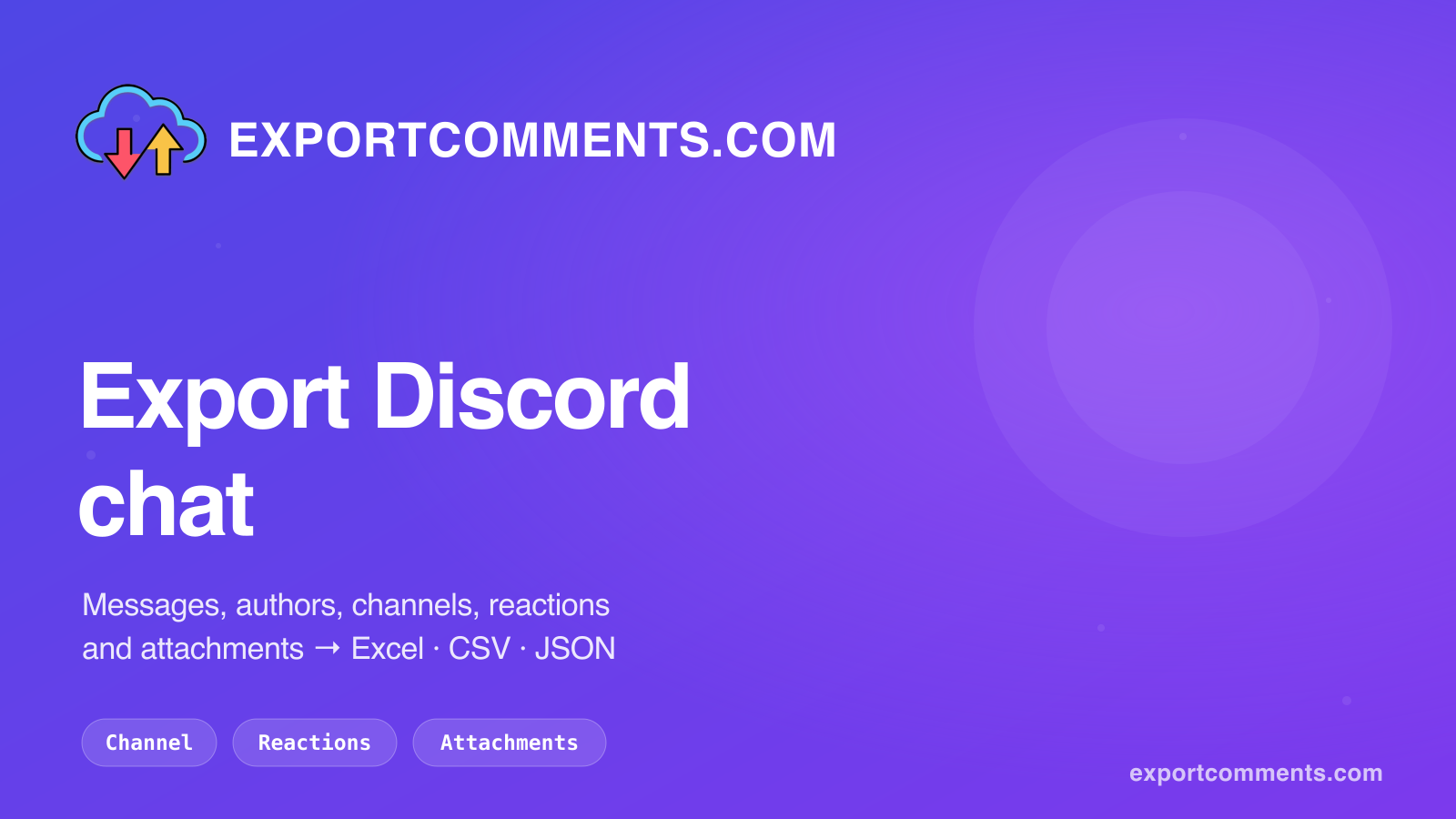 Export Discord chat to Excel with ExportComments