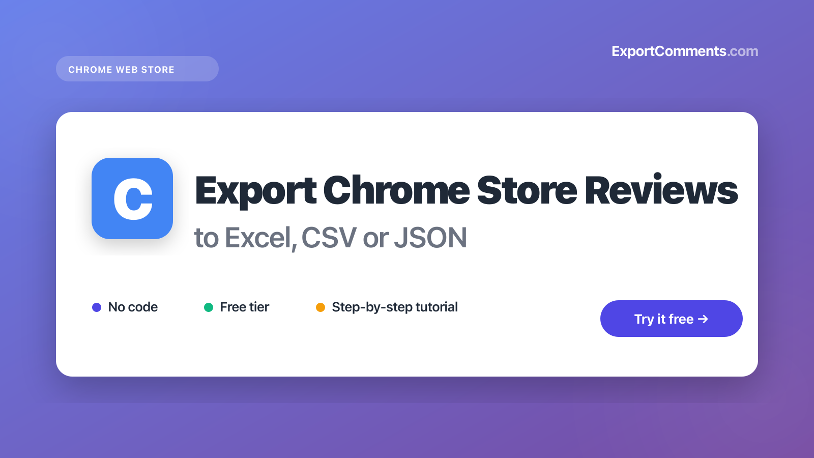 How to Export Chrome Web Store Reviews to Excel
